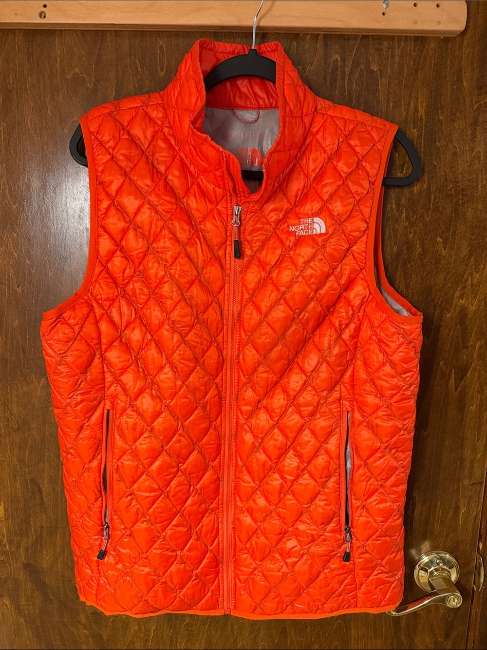 The North Face Women's Quilted Bright Orange Insulated Vest